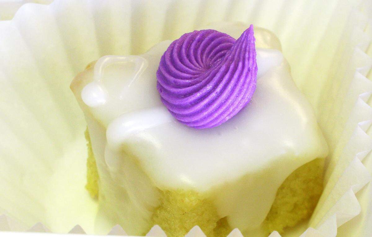 Asisha Person, the owner of Them Cakes by Asisha, has created this Petit Four for her bakery in Columbus, Georgia.