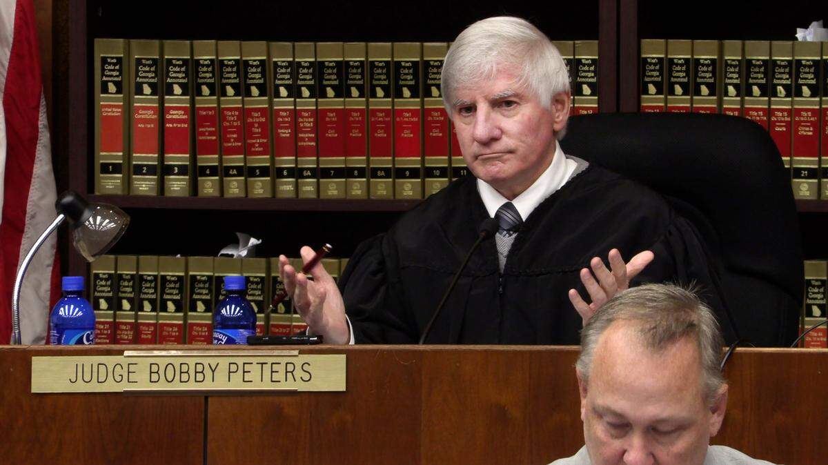 Superior Court Judge Bobby Peters questions an attorney in this L-E file photo.