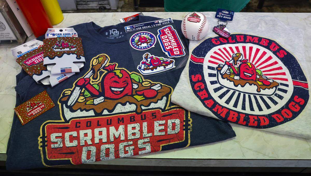The Columbus Clingstones hosted a news conference April 9, 2026, at Dinglewood Pharmacy in Columbus, announcing “Scrambled Dogs” will be one of the team’s alternate identities.