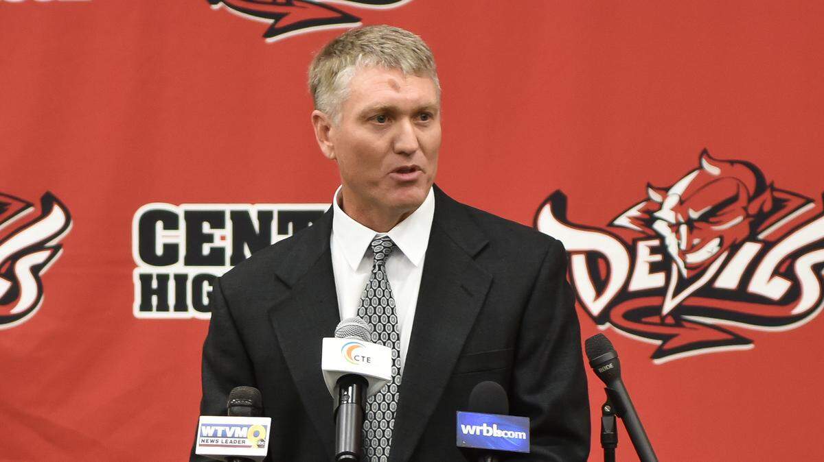 In this file photo, Patrick Nix is introduced as the new head football coach at Central High School in Phenix City on Jan. 14, 2020.