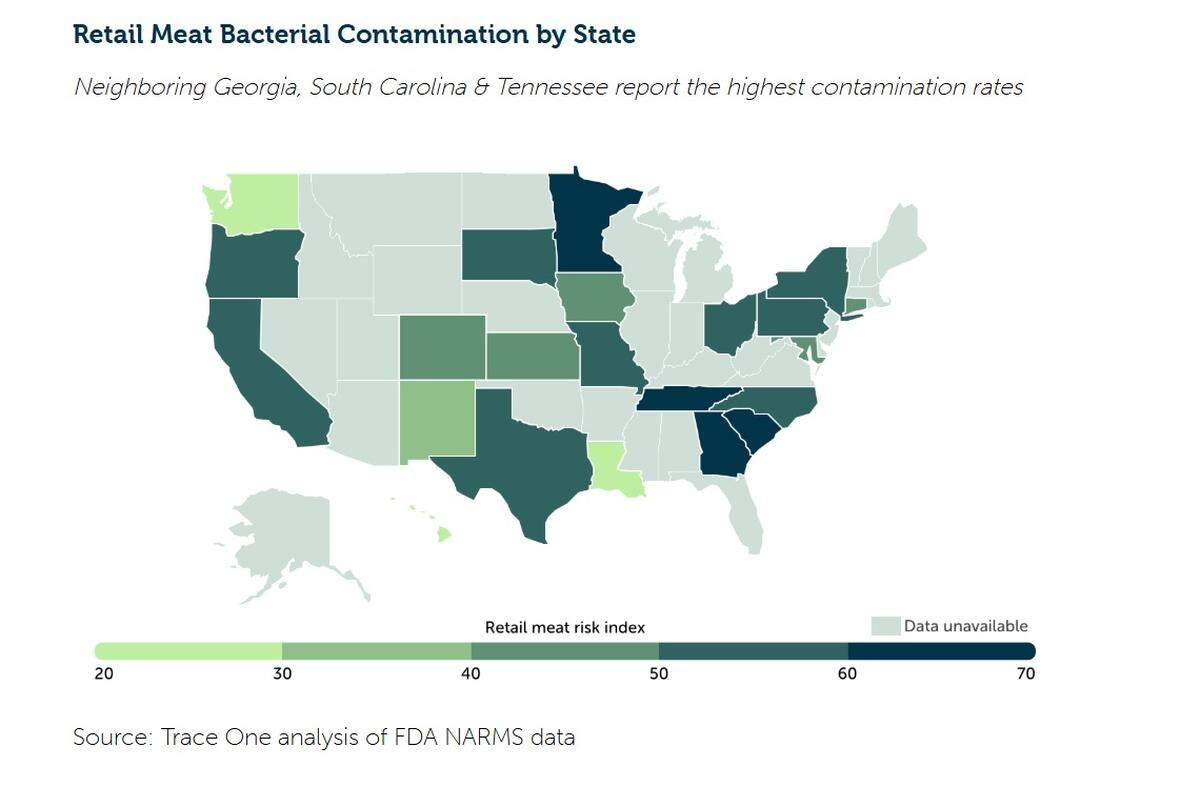 This map depicts each state’s contamination risk index.