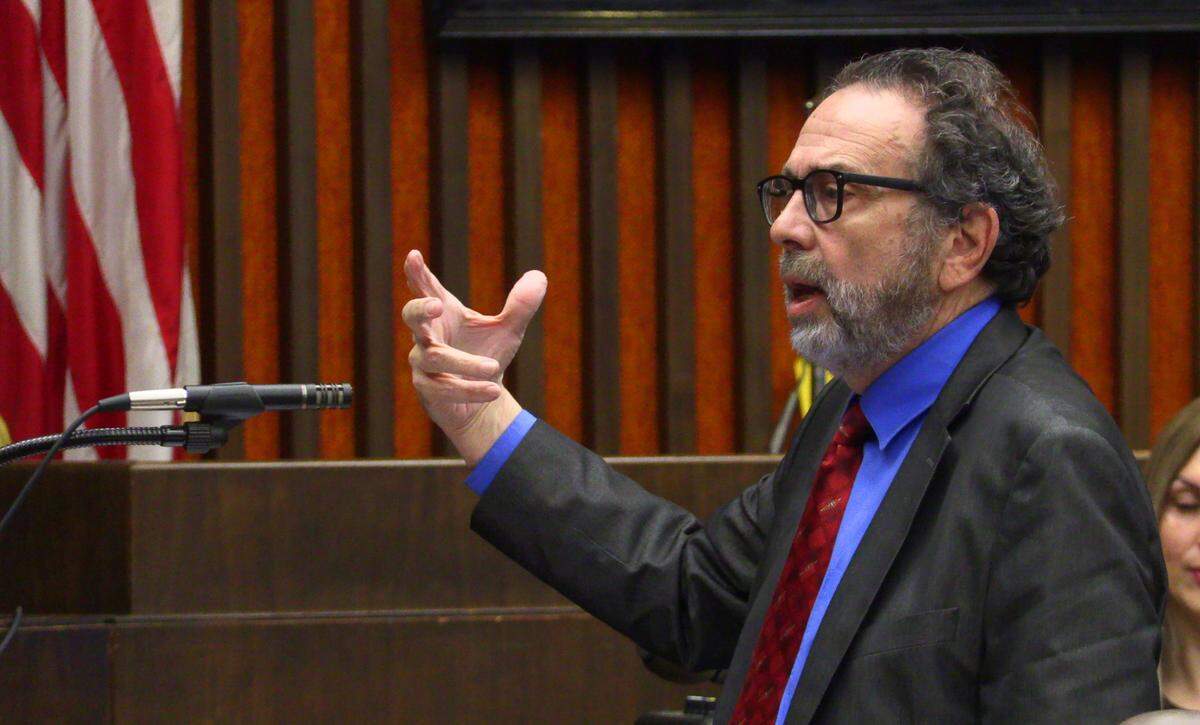 Public defender Steve Craft makes his opening statement Tuesday morning during the trial of Jayvon Rayshawn Hatchett. 03/21/2023