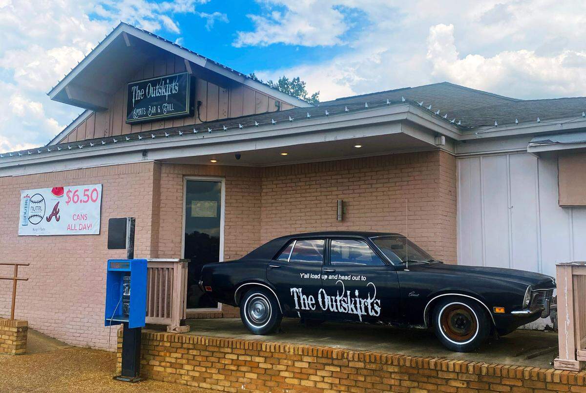The Outskirts Sports Bar & Grill is located at 5736 Veterans Parkway in Columbus, Georgia.