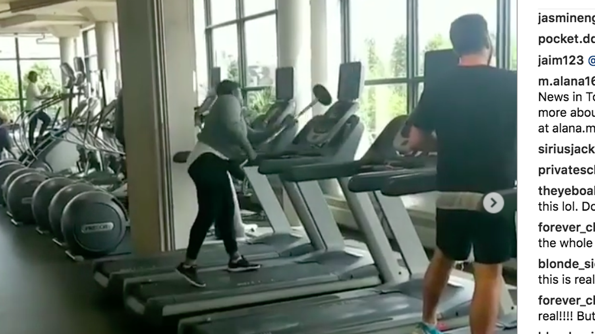A Toronto woman was arrested and charged after police say she damaged a GoodLife gym after being told she couldn't use the equipment because she was not a member. A local rapper posted videos of her swinging a and throwing dumbbells.