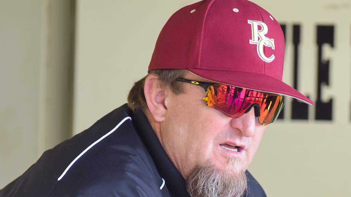 Russell County head coach Tony Rasmus watches Game 1 against Stanhope Elmore in their best-of-three series in AHSAA Class 6A state baseball playoffs on Saturday, April 20, 2019.