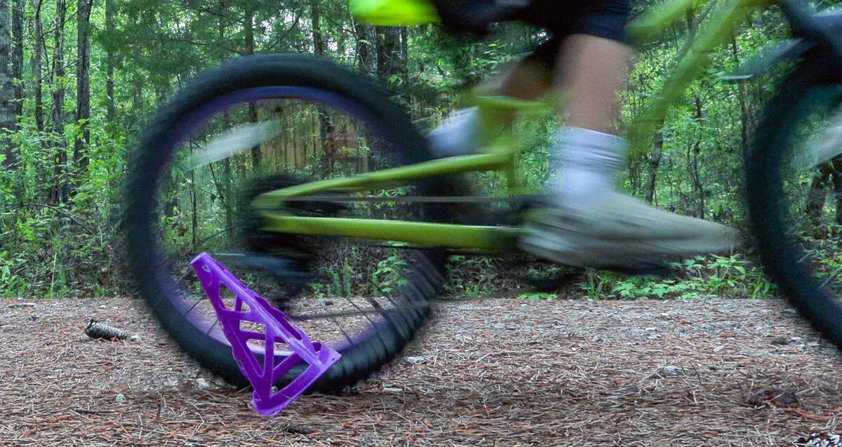 A local mountain biking program is helping elementary-aged children get outside and onto trails and, through game play and mentorship, learn and improve their riding skills in a fun, safe environment. The Georgia Cycling Association’s Trail Rangers program teaches basic mountain biking skills to students in grades 2-5, and provides them the opportunity to participate in a series of expedition days with other riders across Georgia. This photo was taken during practice April 6, 2026, at Standing Boy Trails in Columbus.
