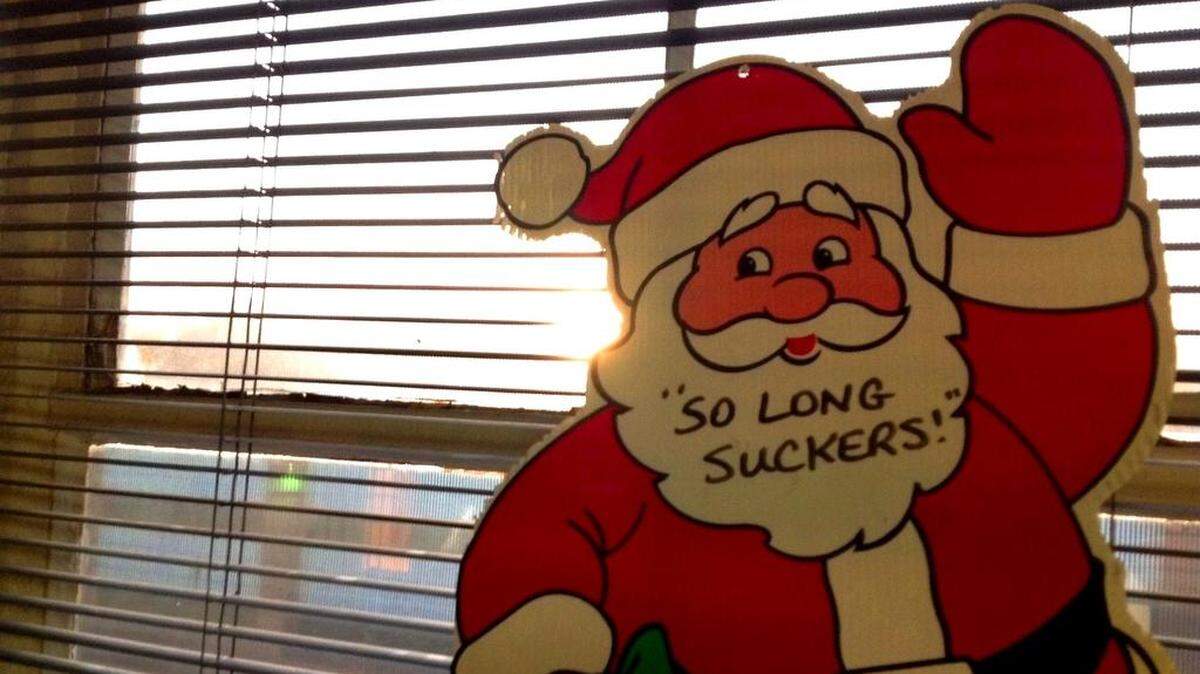 Santa waves goodbye to 2018.