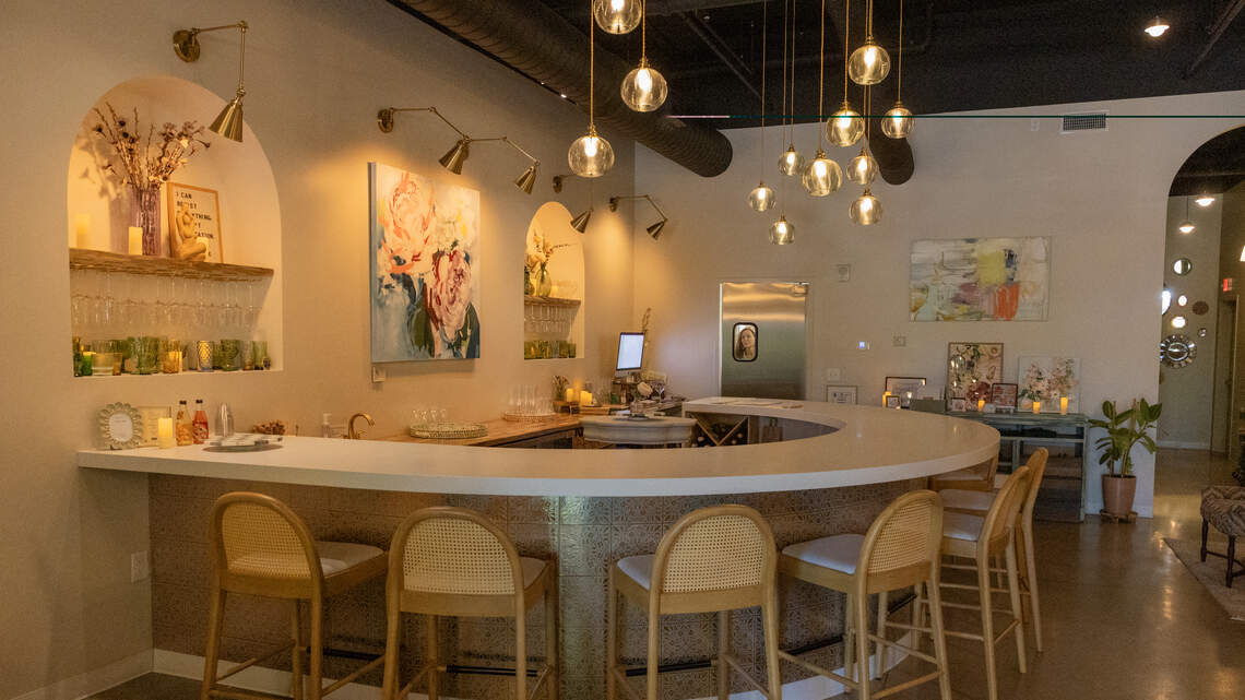 Wine, meet art and flowers. See inside this new bar in Columbus