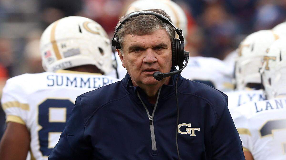 ANDREW SHURTLEFF/Associated PressGeorgia Tech head coach Paul Johnson walks away from the huddle during the first half against Virginia at Scott Stadium Oct. 31 in Charlottesville, Va.