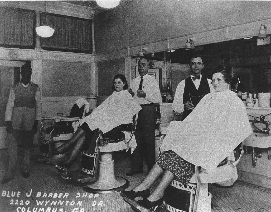 The Blue J Barber Shop opened in September of 1928 in Columbus.