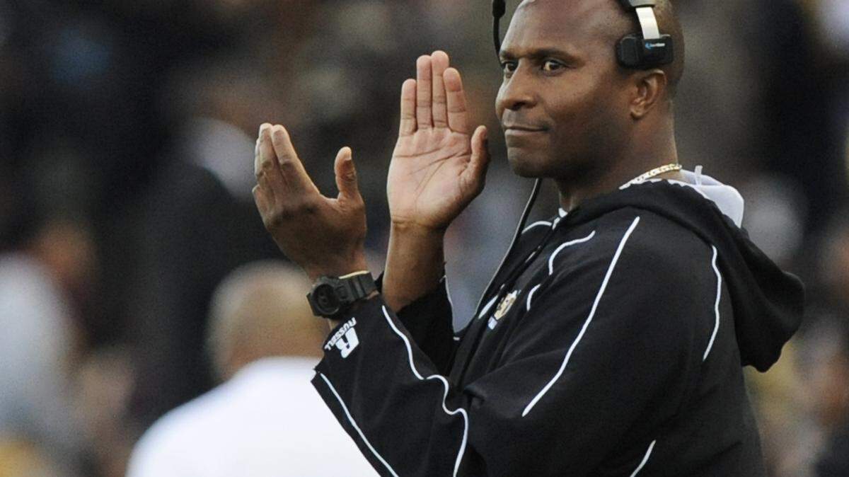 Alabama State coach Reggie Barlow during the Jackson State game at the ASU campus in Montgomery, Ala. on Saturday November 8, 2014.