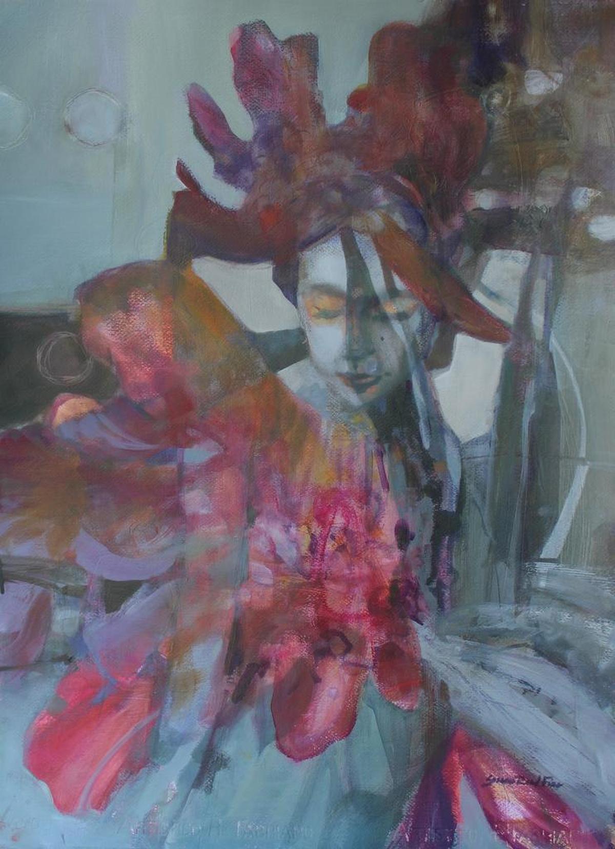 “Lark” by Suzanne Reed Fine. “Lark” was selected for the American Watercolor Society’s 150th Anniversary International Exhbition in New York City.