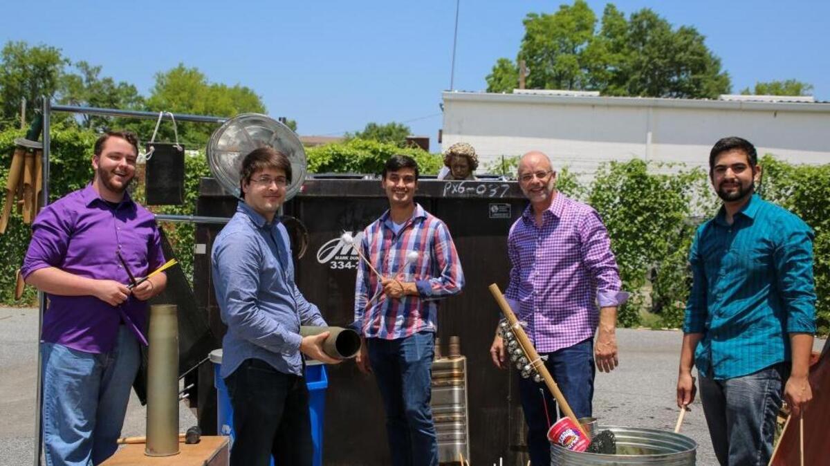 This week’s CSO Concert titled “Unusual Percussion & A Little ‘Rach’ ” features Up/Down Percussion playing instruments made out of recycled materials.