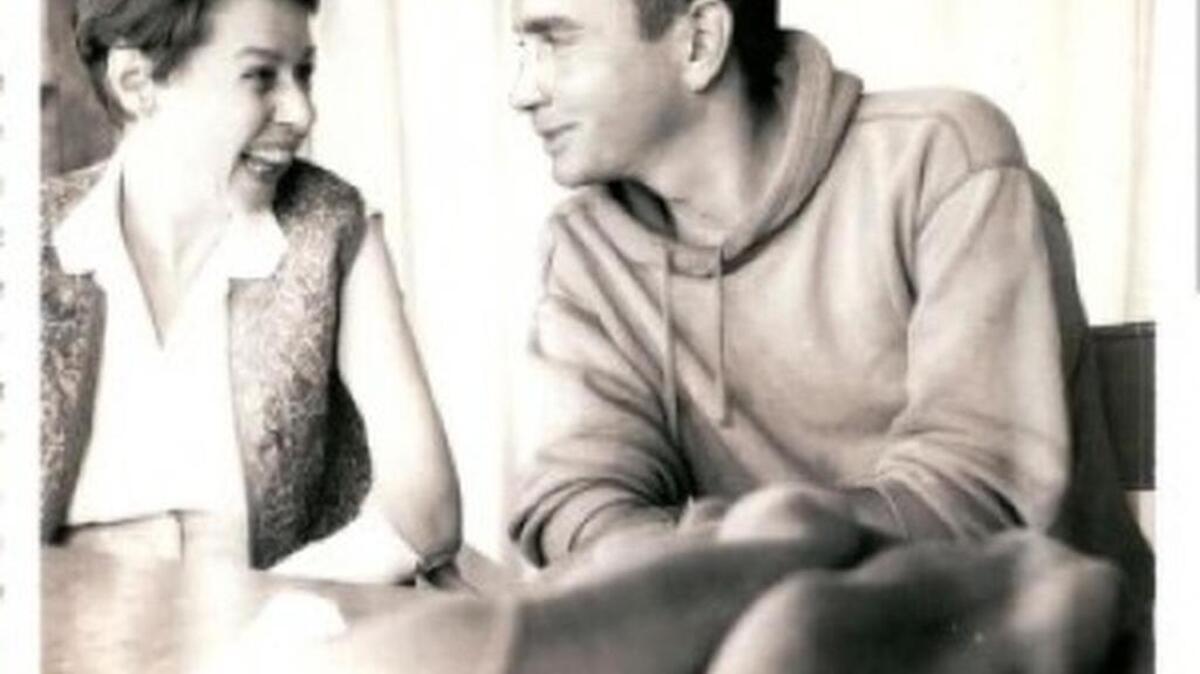 Carson McCullers and playwright Edward Albee on Fire Island, 1962