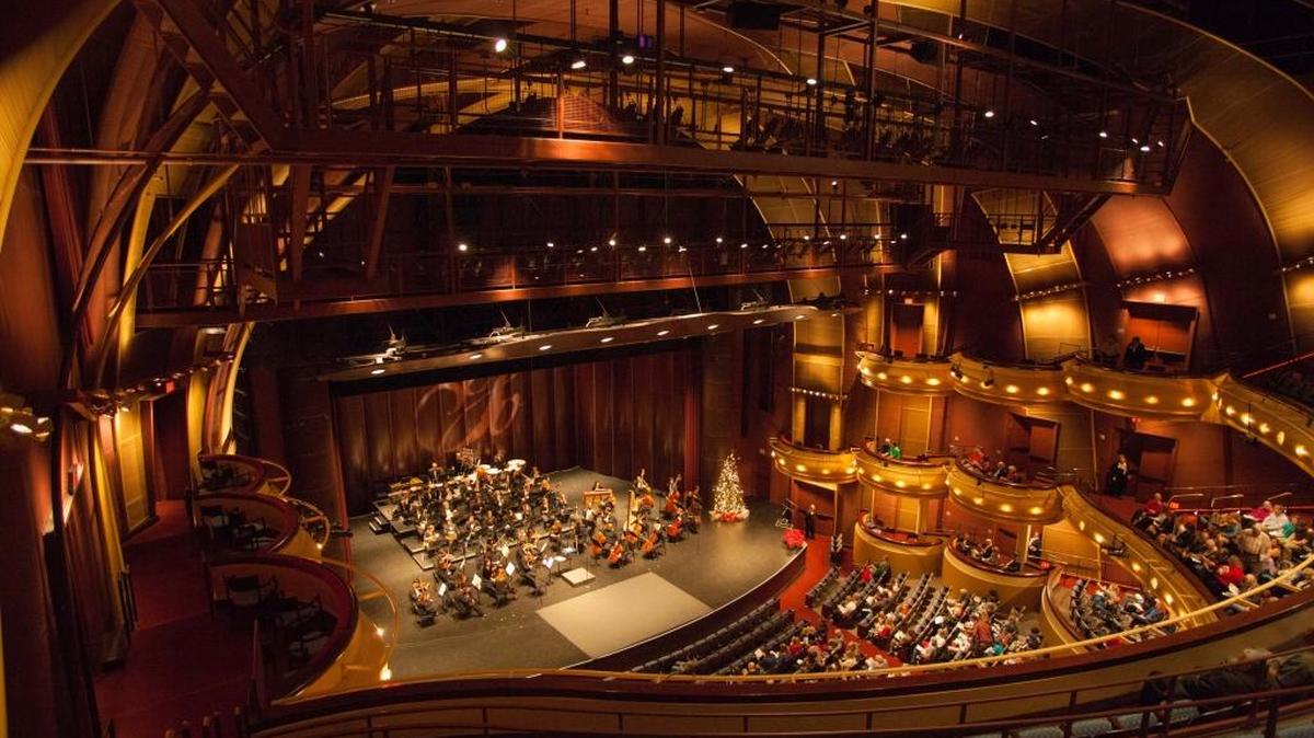 The Bill Heard Theater is located in the RiverCenter for the Performing Arts.