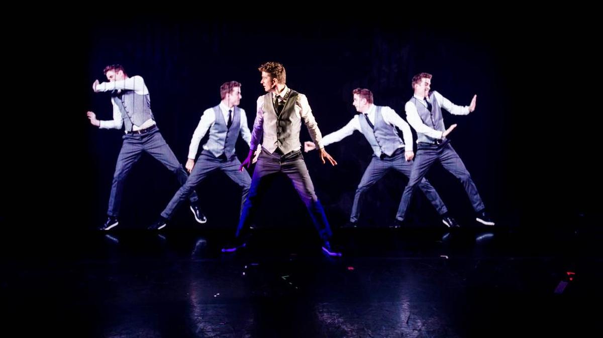 A scene from Adam Trent’s show called “The Magic.”
