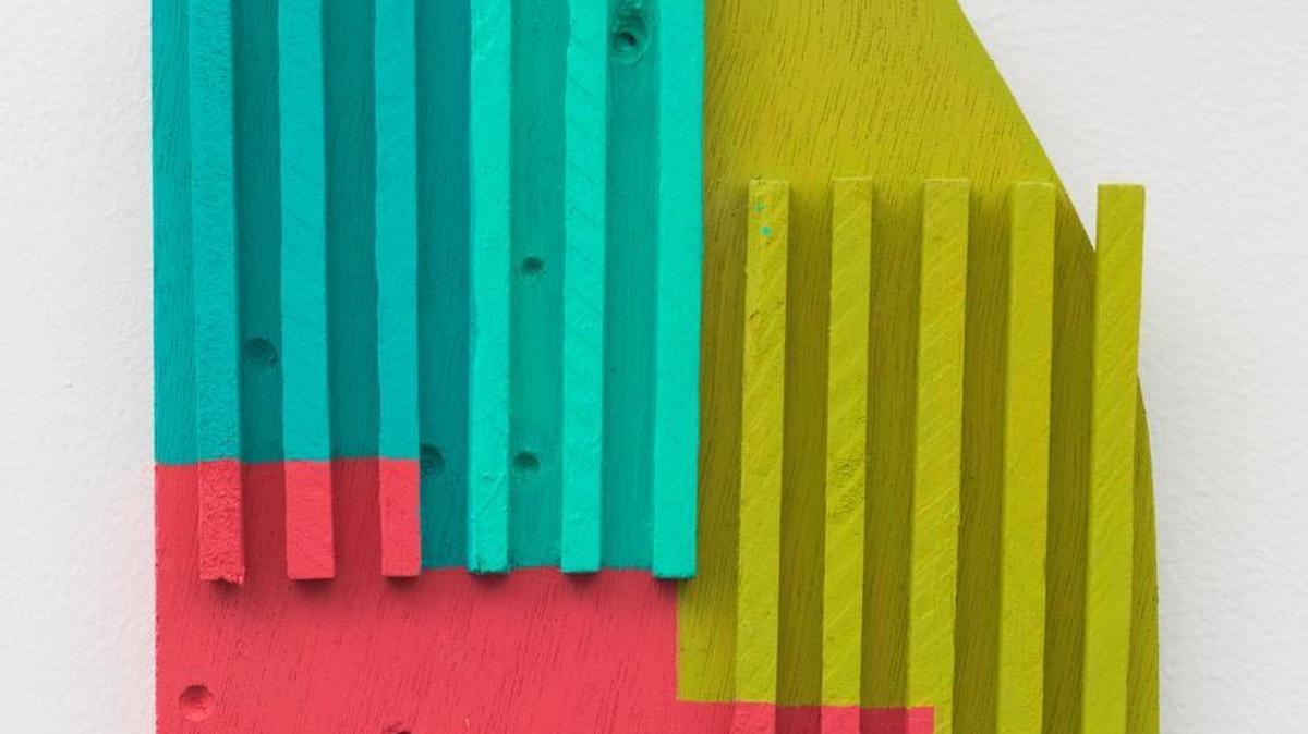 Martha Clippinger, abasolo, 2014, acrylic on wood, 6 ½” x 6” x ¾”.