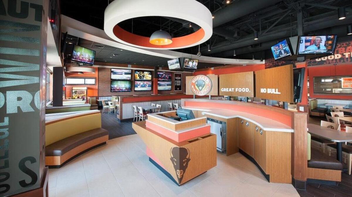 The Buffalo Wings & Rings restaurants launched what it calls a “club level” design in 2013. --