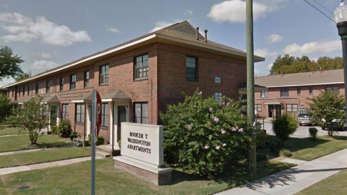 The former Booker T. Washington Apartments off Victory Drive near downtown Columbus have been torn down and now face a future of redevelopment, with new commercial properties among the likely possibilities. --