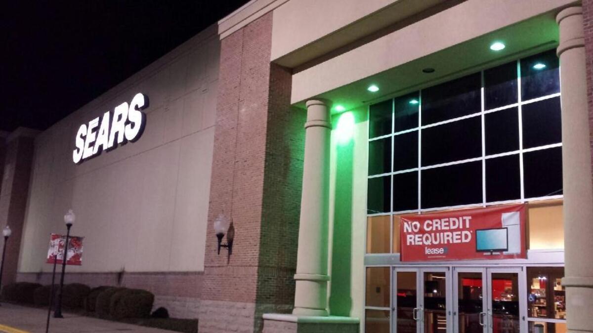 The Sears store at Columbus Park Crossing, shown here Wednesday evening, will begin its liquidation sale Friday after Sears Holdings said Wednesday it is among the latest casualties in the struggling company’s effort to survive. The 5555 Whittlesey Road store is expected to close by April at the latest. --