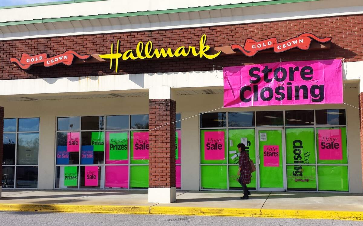 The Hallmark Gold Crown store at 1627 Bradley Park Drive, in Bradley Park Square shopping center, has been open for two decades, but will begin liquidating everything at 10 a.m. Thursday. 