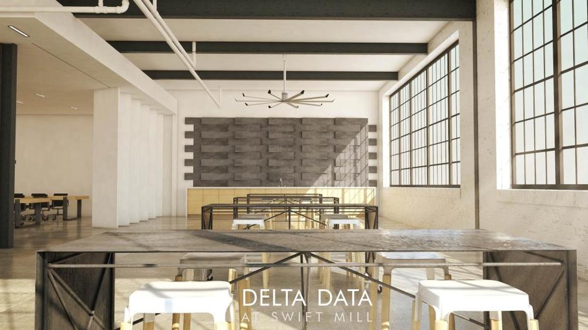 This is a rendering of the future interior of the Delta Data office space inside The Lofts at Swift Mill complex on Sixth Avenue in Columbus. The company will be locating there starting April 1.