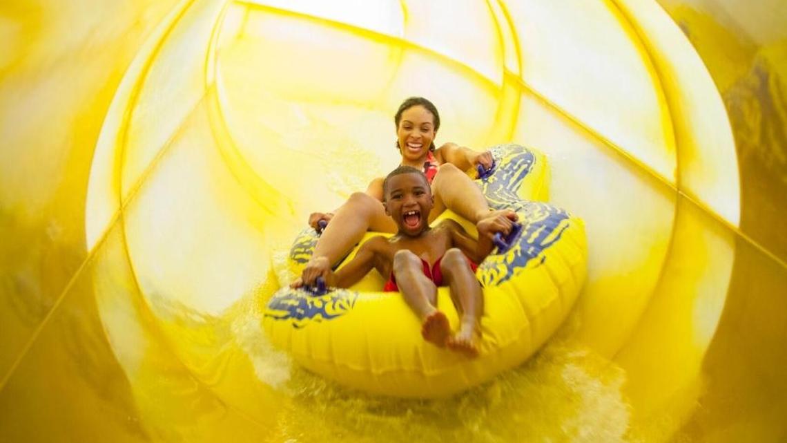There will be plenty of sliding and splashing taking place as families visit Great Wolf Lodge, which is opening this spring in LaGrange, Ga., south of Atlanta and north of Columbus, off Interstate 85. --