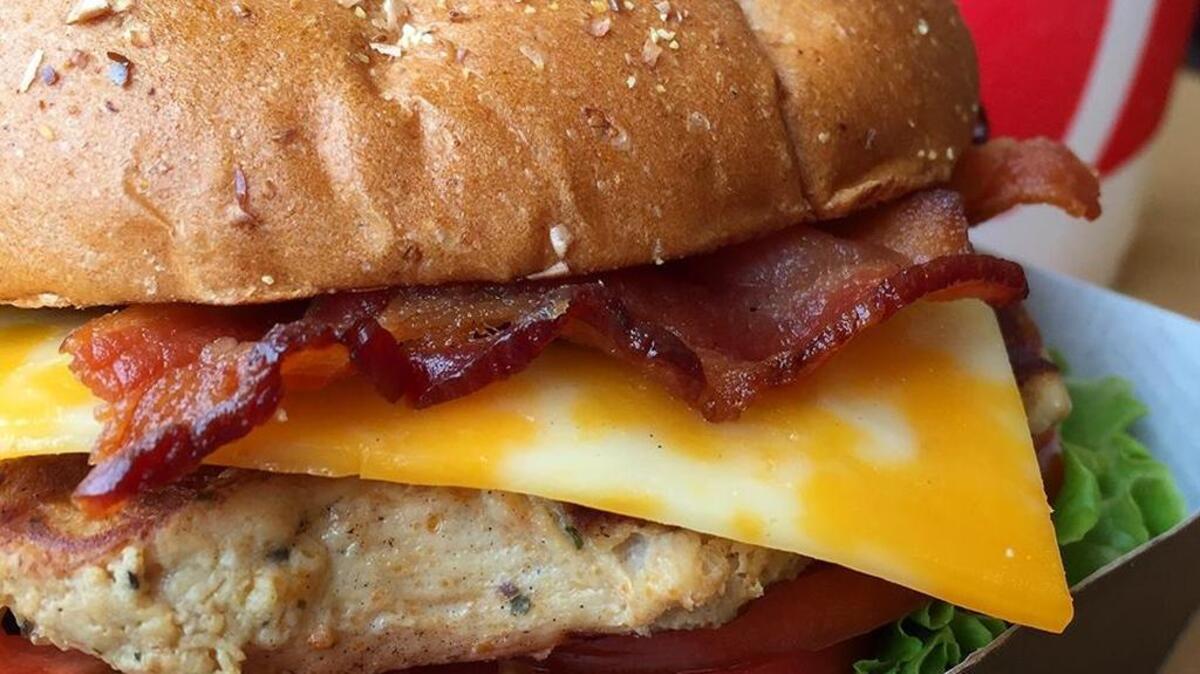 A grilled chicken club will be among the menu items for the new Chick-fil-A restaurant now under construction on Manchester Expressway in Columbus. --