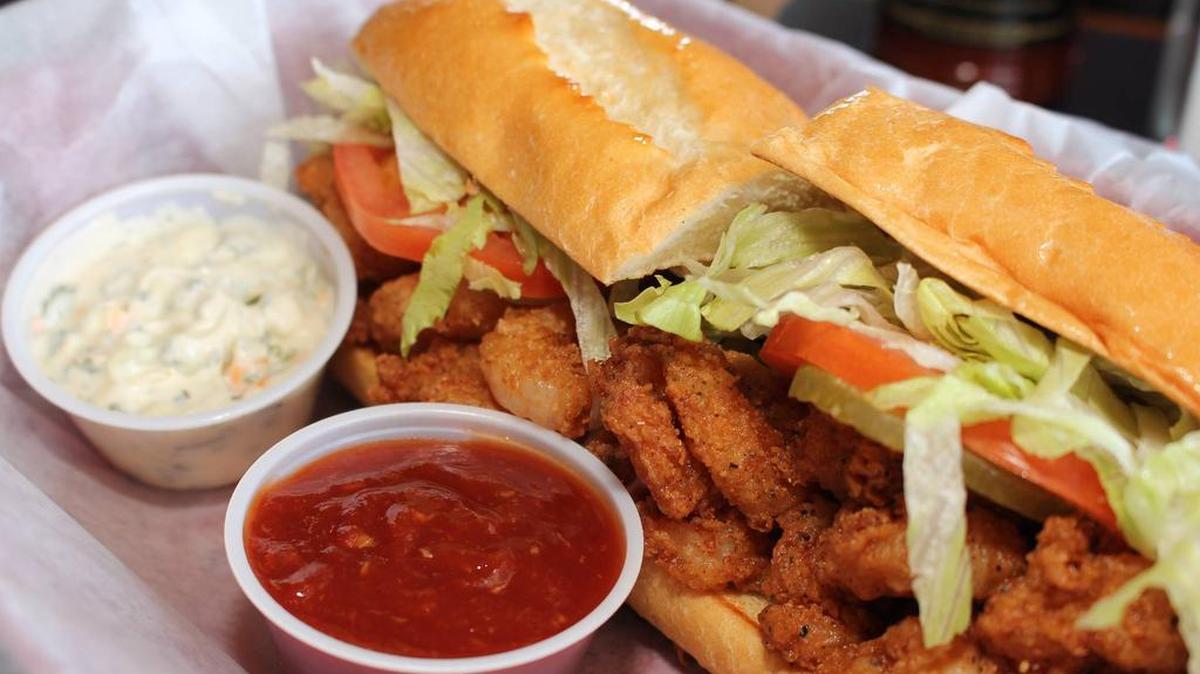 Shrimp Basket, preparing to open at 6073 Veterans Parkway in Columbus, will be offering an array of seafood on its menu, including dressed shrimp po boy sandwiches. --