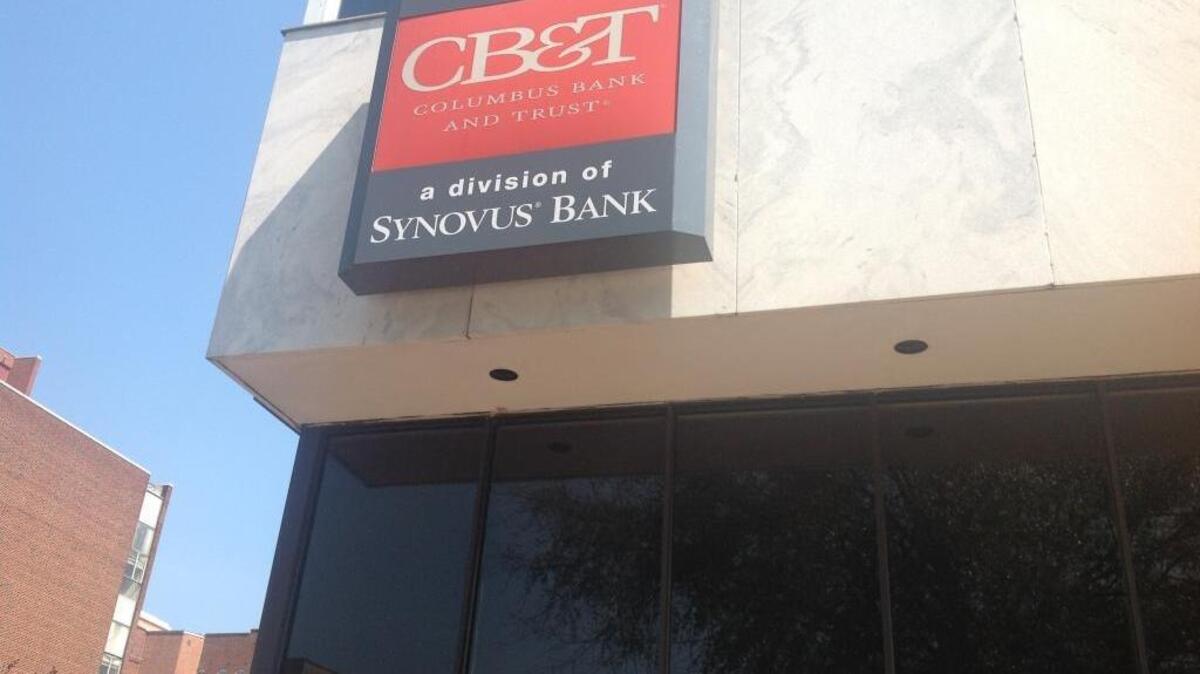 The CB&T main branch at the corner of 12th Street and Broadway in downtown Columbus will be rebranded Synovus in 2018.