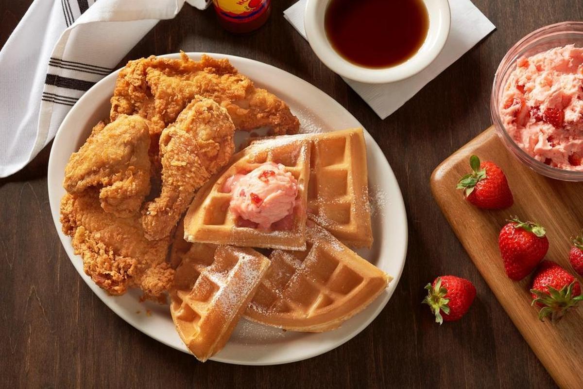 Fried chicken and waffles are on the menu of Metro Diner.