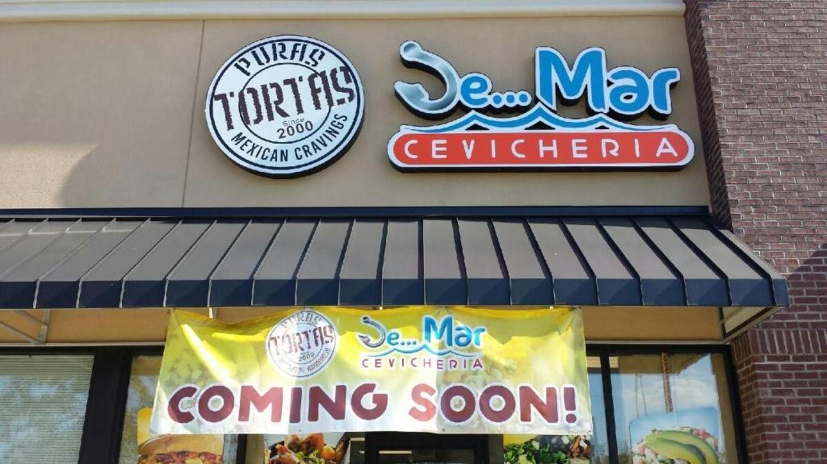 De...Mar Cevicheria and Puras Tortas, a combination of seafood and traditional Mexican food, will be opening soon at Victory Plaza off Victory Drive in Columbus. --