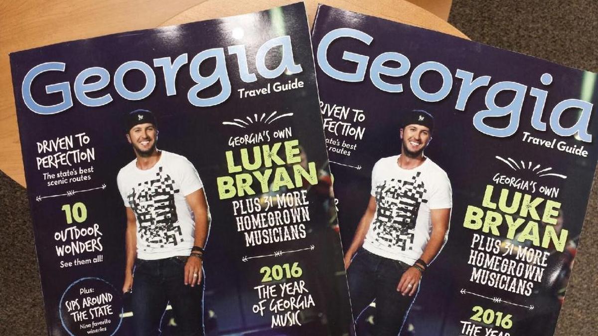 Country music star Luke Bryan is front and center on the 2016 Georgia travel guide, which focuses on the “Year in Georgia Music.” Bryan is a native of Leesburg, Ga., near Albany in south Georgia.