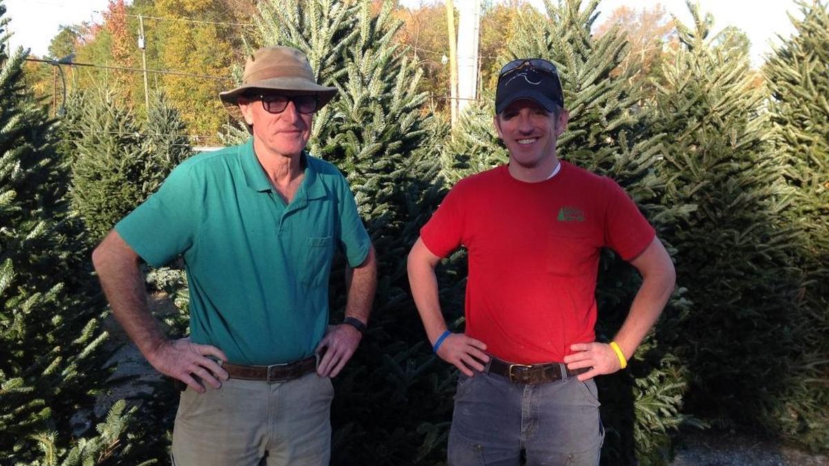 Ben Miller, owner of Kimi Farms, which sells Christmas trees in Columbus each year, operates the longtime tree lot with his nephew, Gilbert Miller.