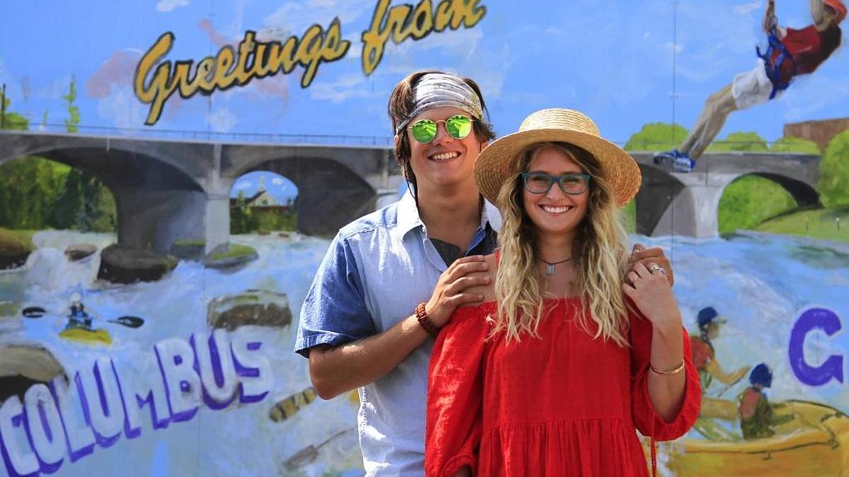 River guide Eric Lehman and zip line guide Megan Lehman, who are married, are guides for Whitewater Express in Columbus.