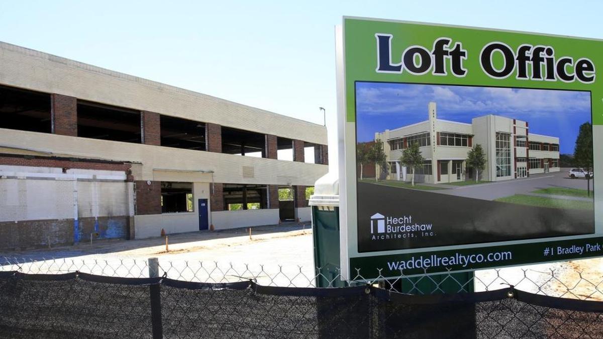 The building at 408 12th Street, shown Friday, is being turned into loft office space and is scheduled to be occupied by October. Waddell Realty is marketing it and River City Contracting is the contractor.