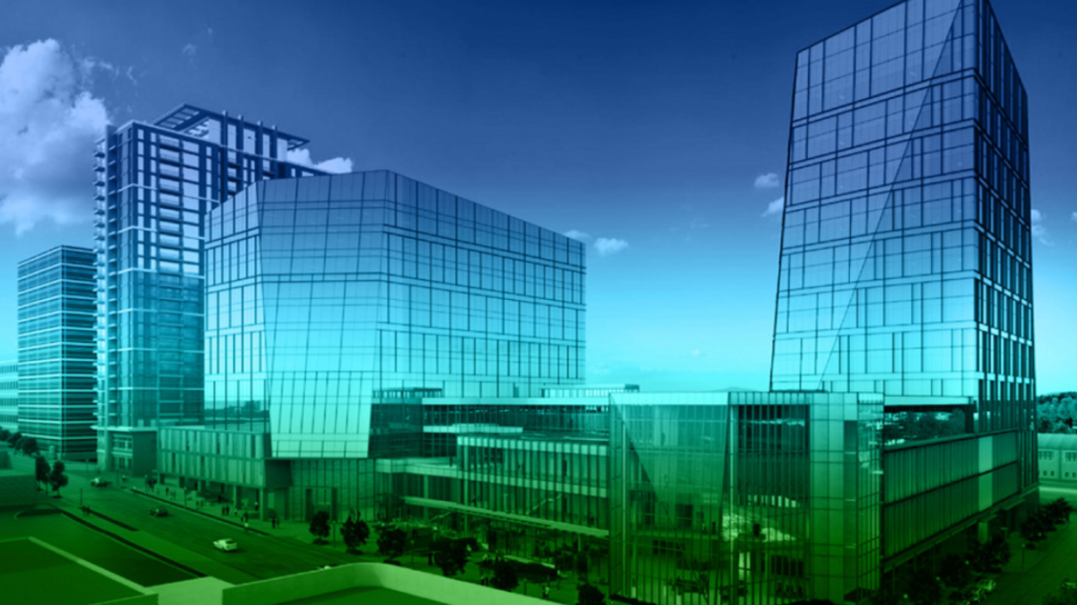 This is a rendering of NCR Corp.’s new headquarters office buildings in Midtown Atlanta. The buildings constructed by Cousins Properties and long-term leased to NCR have plenty of amenities. The firm’s move into the new digs come with it preparing to close two manufacturing plants in Columbus. --