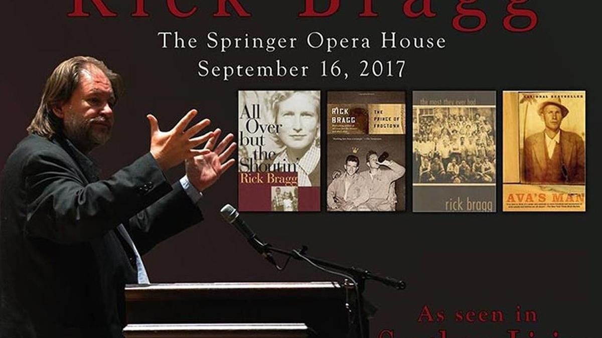 Pulitzer Prize winner Rick Bragg will deliver the keynote address during the 2017 Chattahoochee Valley Writers Conference, Sept. 16, at the Springer Opera House in Columbus.