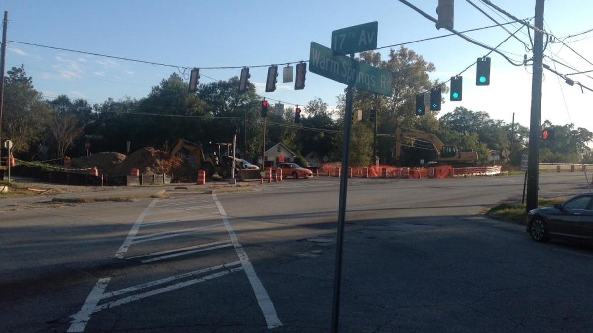 Progress continues along Warm Springs Road widening project but there are no plans for a roundabout at 17th Avenue. Plans call for a cul-de-sac on 17th Avenue, a city official said.