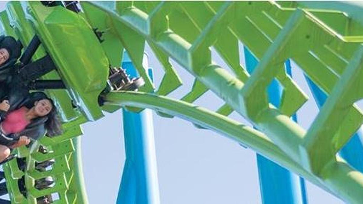 A rollercoaster at Wild Adventures. The Valdosta, Ga. park is offering free admission to first responders to Hurricane Irma.