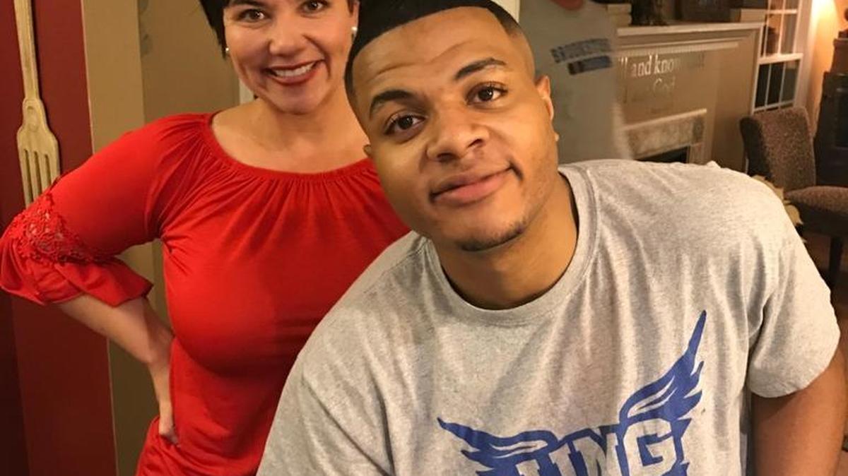 Amber Massey and Dante Jamal Harris on Harris’ 20th birthday.