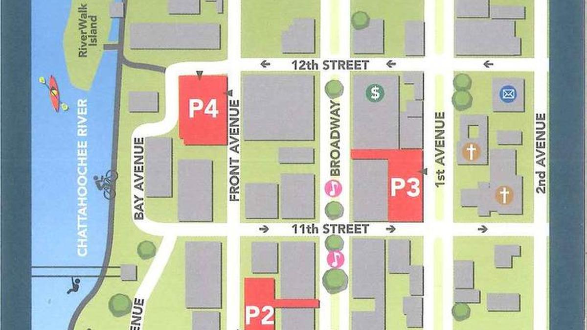Map of downtown parking