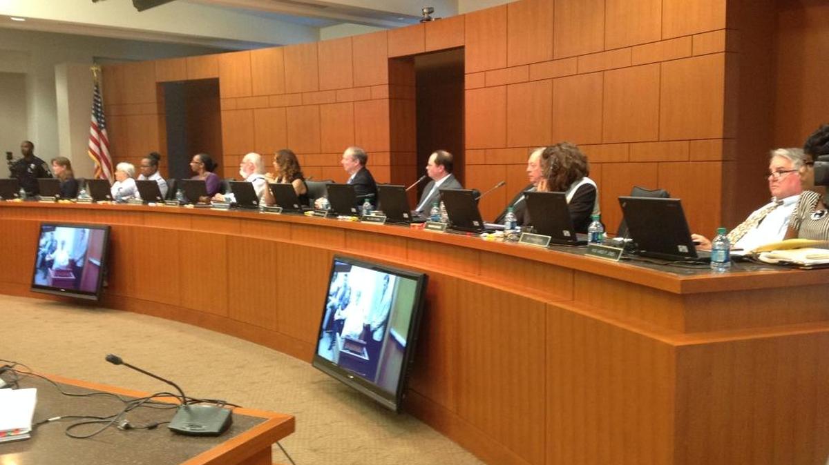 The Muscogee County School Board conducts its monthly meeting April 16, 2018, in the Muscogee County Public Education Center.