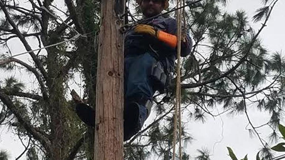 Josh Bryant doing repair work