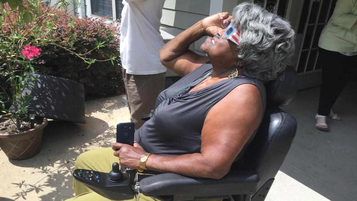 Alice Knight was eager to see the eclipse