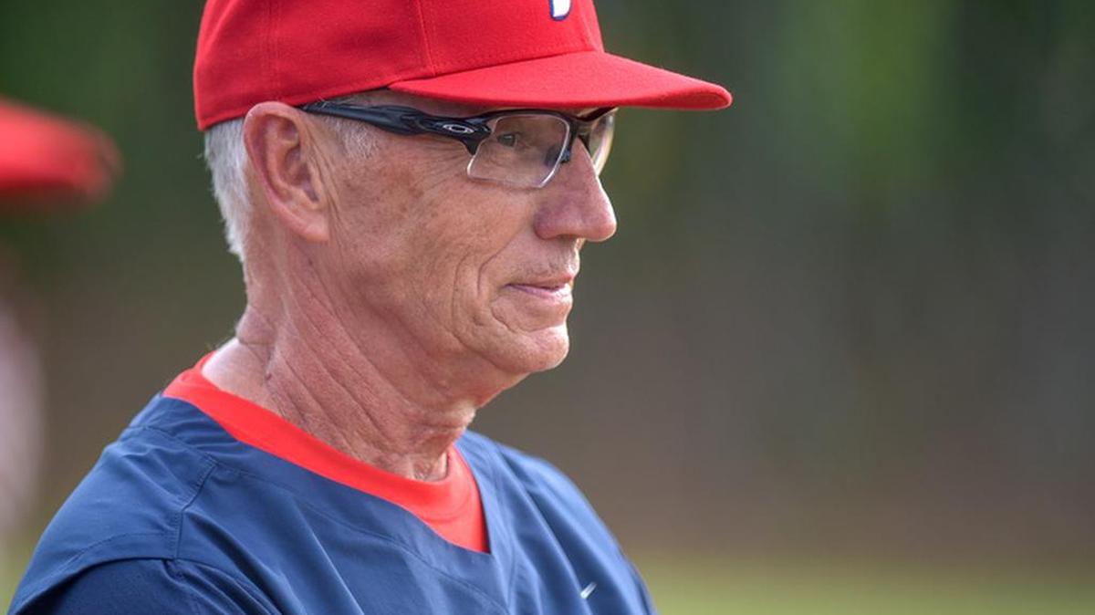 Bobby Howard is shown in this 2019 file photo while coaching the Pacelli High School baseball team.