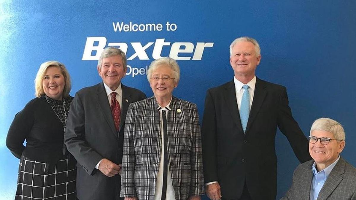 Governor Kay Ivey, center, was among those at Baxter