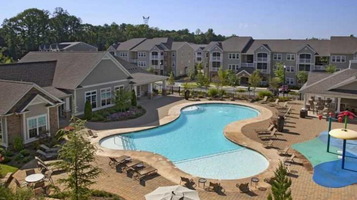 The pool at Greystone at The Crossings is one of the amenities at the complex Greystone acquired in June.