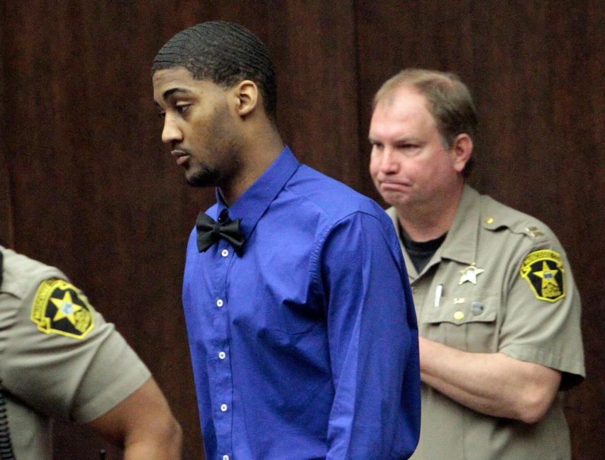 Rufus Leonard Burks IV enters the Superior Court during jury deliberations in his murder trial Thursday. Burks faces 10 counts, including multiple counts of murder, in the January 2016 deaths of Gloria Short, 54, her son Caleb Short, 17, and her granddaughter Gianna Lindsey, 10.