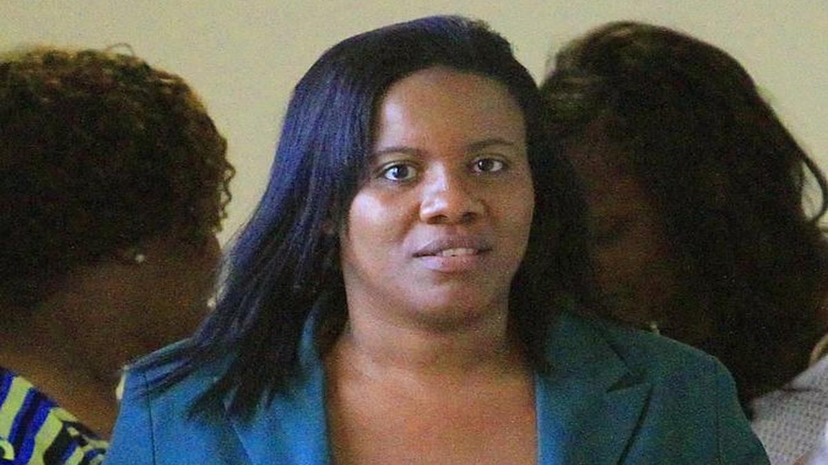 Lakeisha Nichole Degourville leaves the courtroom on May 18, 2015.